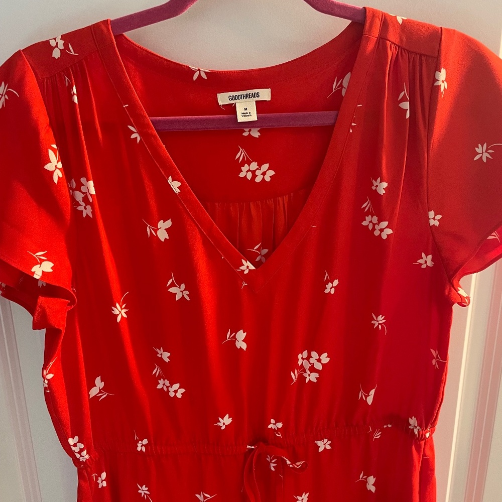 Goodthreads Red Floral Dress
